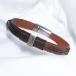 Δερμάτινο Βραχιόλι, κούμπωμα με κλιπ