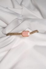 Πλεκτό Βραχιόλι Ροζ