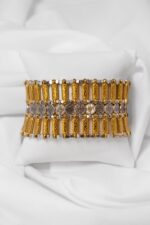 Χειροποίητο Πλεκτό Βραχιόλι Χρυσό