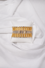 Χειροποίητο Πλεκτό Βραχιόλι Χρυσό - Image 2