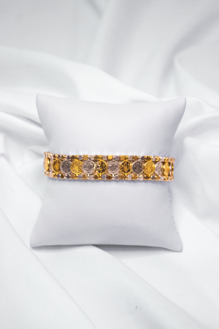 Πλεκτό Χρυσό - Ασημί Βραχιόλι