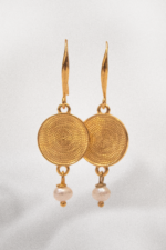 Κρεμαστά Σκουλαρίκια με Πέρλα - Image 2