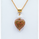 Κολιέ Καρδιά ( Καφέ)