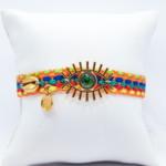 Πλεκτό Βραχιόλι με Βεραμάν Πέτρα