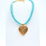 Τιρκουάζ Βραχιόλι με Καρδιά