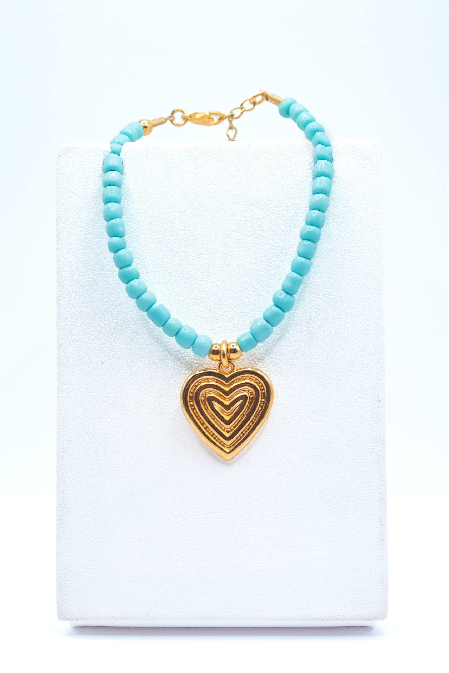 IMG_7892 Τιρκουάζ Βραχιόλι με Καρδιά - Image 1