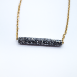 Κολιέ Με Στράς Μαύρο