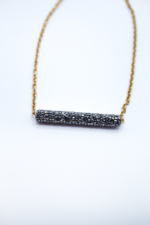 Κολιέ Με Στράς Μαύρο