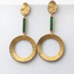 Χρυσοί Κρίκοι με Βεραμάν Λεπτομέρεια