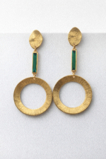 Χρυσοί Κρίκοι με Βεραμάν Λεπτομέρεια