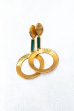 Χρυσοί Κρίκοι με Βεραμάν Λεπτομέρεια - Image 2