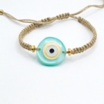 Μακραμέ Βραχιόλι Μάτι, Τιρκουάζ