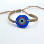 Μακραμέ Βραχιόλι Μάτι, Μπλέ