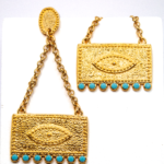 Σκουλαρίκια με Τιρκουάζ Λεπτομέριες