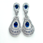 Ασημένια Σκουλαρίκια 925, με Πέτρες Ζιργκόν