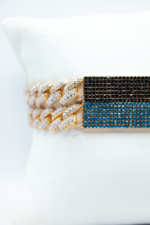 Ασημένιο Βραχιόλι 925 με Μπλέ Ζιργκόν